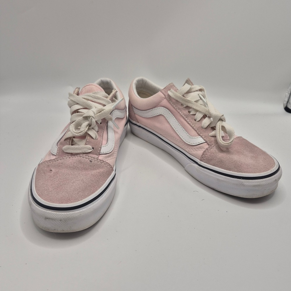Vans Old Skool Pink Canvas Suede Low Top Sneakers Womens 7 Mens 5.5 500714